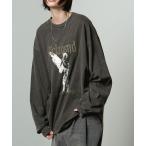 「Alfred Alex」 長袖Tシャツ L ブラック メンズ