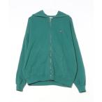 「Abercrombie&Fitch」 ジップアップパーカー M グリーン レディース