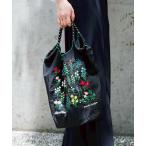 トートバッグ 「Ball&Chain/ボールアンドチェーン」S.FLOWER-BLACK/花柄/トートバッグ/エコバッグ レディース
