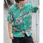 シャツ レーヨンアロハシャツ メンズ レディース ユニセックス/無地・花柄・和柄・総柄 半袖 メンズ レディース