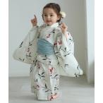 浴衣 キッズ浴衣3点セット ニコアンティーク オフホワイトに柘榴 キッズ 子供 女の子