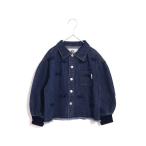 デニムジャケット アウター セットアップできるリボンデニムブルゾン80〜140cm キッズ 子供服 女の子