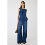 オールインワン BACK SLIT DENIM オールインワン レディース