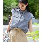 ブラウス シャツ 「夏トク価格」「UVケア/洗える」フレンチスリーブサッカーブラウス レディース