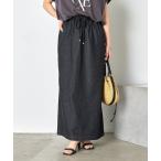 スカート 「夏でも履ける」Iラインデニムスカート