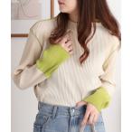 tシャツ プリーツ配色 ハイネックプルオーバー レディース