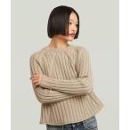 ショッピングワンスター ニット セーター WASHED LOOSE KNIT/ウォッシュ加工オーバーサイズルーズニットセーター レディース