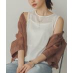 タンクトップ ノースリーブ ランダムリブ シアータンクトップ レディース