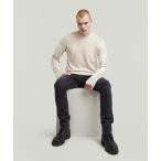 セーター ニット 3D Biker Ribbed Knit Pullover/立体裁断デザイン編みディテールリブニットセーター メンズ