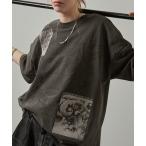 tシャツ 「Alfred Alex」ヴィンテージ ピグメント加工 フォトプリントTシャツ メンズ レディース