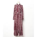 「ZARA WOMAN」 長袖ワンピース M レッド レディース