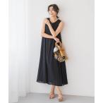 ワンピース 麻調シアー2WAYシャーリングワンピース「手洗い可能」