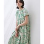ワンピース 手書き風プリントワンピース「洗濯機洗い可」