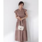 ワンピース リボン付きギャザーワンピース / 1215240704