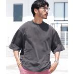 tシャツ フェードピグメント ヴィンテージ加工 クルーネック 半袖 スウェットTシャツ メンズ