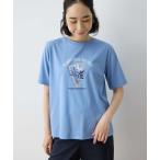 tシャツ 2025年夏「接触冷感・UVカット」オーガニックコットンロゴプリントTシャツ レディース
