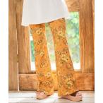 パンツ レトロ フラワー ワッフル �