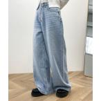 ジーンズ デニム デニムパンツ WEGO/サマーデニムルーズワイドパンツ レディース