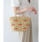 かごバッグ カゴバッグ フルーツ刺繍かごバッグ