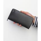 財布 牛革 レザー イエローインサイド ラウンドファスナー ロング ウォレット ブランド オリジナル 長財布 メンズ