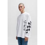 「HUGO」 長袖Tシャツ X-LARGE ホワイト メンズ