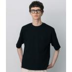 tシャツ 「LURAKU」One-Point Cropped T-Shirt/ ワンポイント短丈Tシャツ メンズ