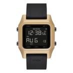 「NIXON」 デジタル腕時計 FREE ブラック×ゴールド メンズ