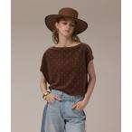 tシャツ ベロアルーズカットトップ レディース