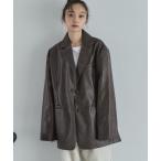 ジャケット テーラードジャケット ビンテージレザーテーラードジャケット レディース