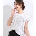 ブラウス シャツ 「S-LL/ひんやり」きちんと見えで好印象 ドット柄デザイントップス レディース