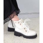 ショッピングあしながおじさん ブーツ 軽量｜厚底チュールリボンブーツ　8710621 レディース