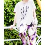 tシャツ 切替プリントプルオーバー レディース