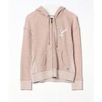 「American Eagle」 ジップアップパーカー S ベージュ レディース
