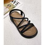 サンダル クロスストラップ 厚底 サンダル レディース