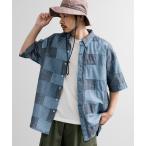 シャツ KRIFF MAYER クリフメイヤー デニムパッチワークシャツ/切替デニムワンポイント刺繍シャツ 2453101 メンズ レディース