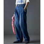 ジーンズ デニム デニムパンツ ライトオンスデニムタックワイドパンツ「大きいサイズ有」GEVS. レディース