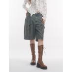 ショッピングハーフパンツ レディース ジーンズ デニム デニムパンツ ジップスリットデニムハーフパンツ「セットアップ対応」 レディース