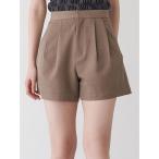 パンツ 「セットアップ対応」ダブルタックショートパンツ レディース