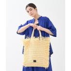 かごバッグ カゴバッグ 「Swaraj /スワラージ」手編み ラフィア フリンジ トートバッグ