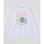 tシャツ GANNI/ガニー Heavy Jersey Animals LS TEE / T4275 / アニマルプリント ロングスリーブTシャツ レ