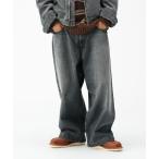 ジーンズ ワイドストレート バルーン デニムパンツ メンズ レディース