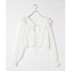 ブラウス シャツ 「girly line」コットンレースブラウス キッズ 子供服 女の子