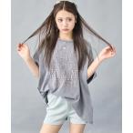 tシャツ ケミカルウォッシュ 刺繍ロ