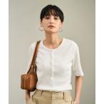 tシャツ 「WEB限定」プリマベールリブヘンリーネックTシャツ レディース