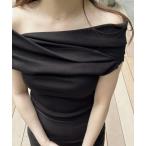 tシャツ オフショルダーノースリーブトップス/off shoulder nosleeve tops(ayaka select) ホワイト ベージュ ブ