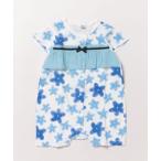 ベビー服 ロンパース フラワープリントロンパース