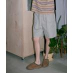 パンツ T1014 コットンリネンワークハーフパンツ レディース