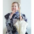 ショッピングキッズ浴衣 浴衣 キッズ浴衣3点セット ニコアンティーク 幻想戯曲 ネイビー キッズ 子供 女の子