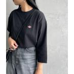tシャツ 「WEB先行予約」「DANTON/ダントン」 ワンポイントロゴ クルーネック7分袖Tシャツ レディース