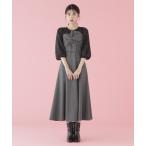 「JILL by JILL STUART」 7分袖ワンピース SMALL グレー レディース